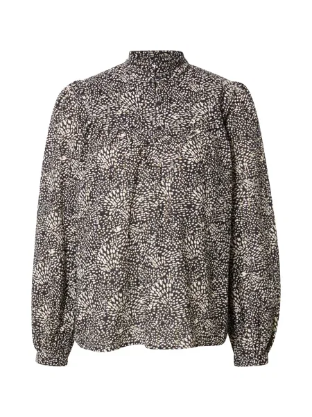 POM Amsterdam Bluză / crem / auriu negru