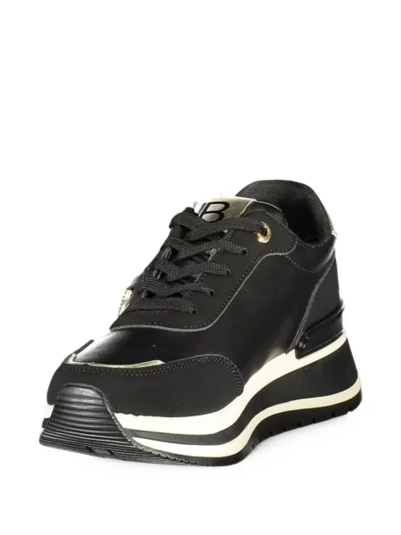 Sneakerși Laura Biagiotti cu platformă cu autograf negru