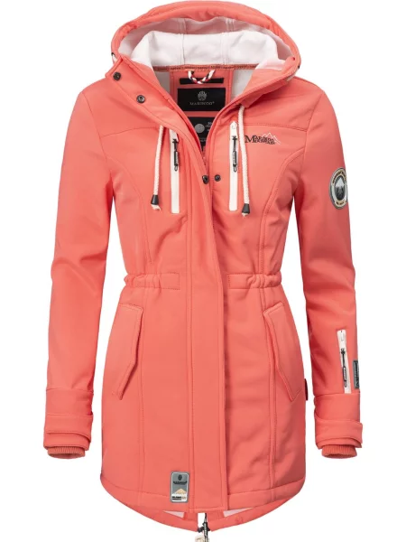 MARIKOO Funkcionalen plašč Zimtzicke temno siva / korala bela