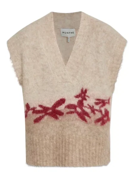 Vestă Munthe cu model floral