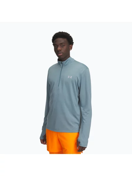 Мъжки суитшърт за бягане Under Armour Launch Zip jasper blue/reflective синьо