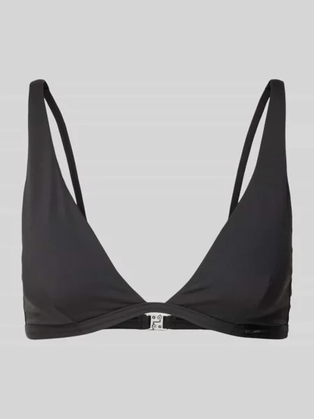 Top bikini z zapięciem na haftkę model ‘Essential’ czarne