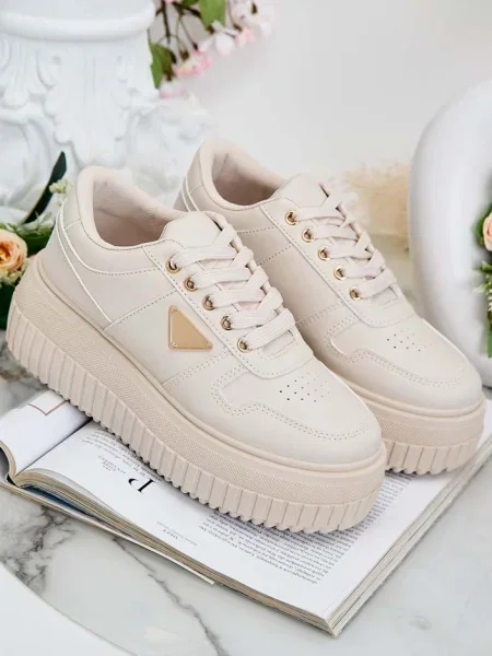 Sneakerși Resti din piele cu platformă cu imagine