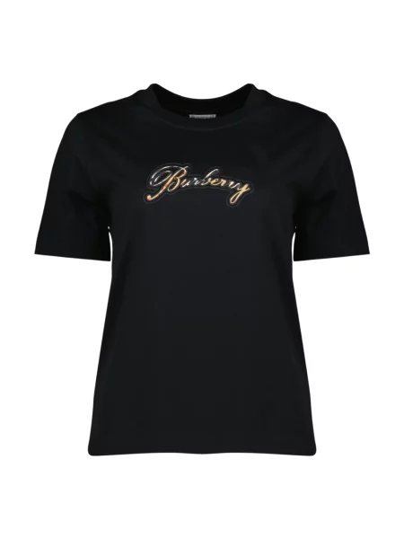 Koszulka Burberry z logo czarna
