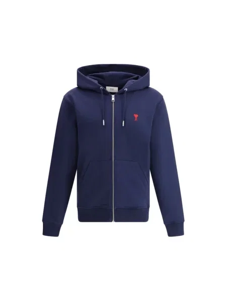 Bluza z kapturem Ami Paris niebieska