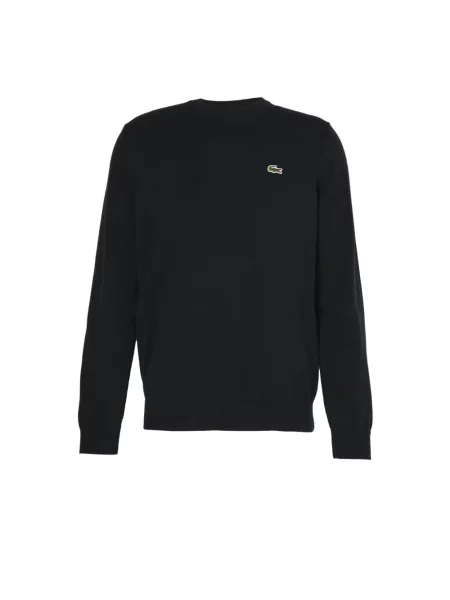 Sweter o kroju regular fit z mieszanki bawełny Lacoste niebieski