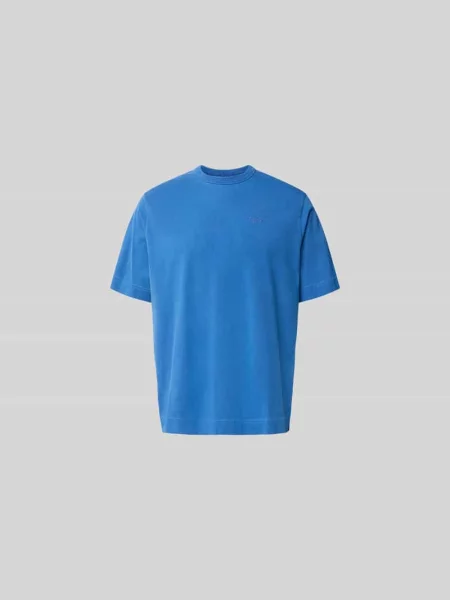 T-shirt o kroju relaxed fit z wyhaftowanym logo Forét niebieska