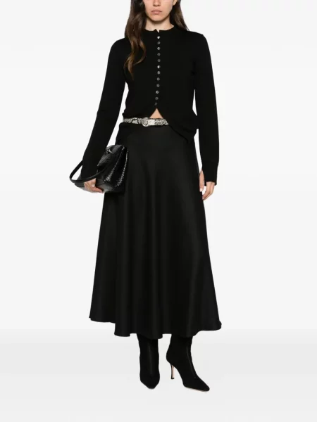 Cardigan Alpha Studio cu decolteu rotund negru