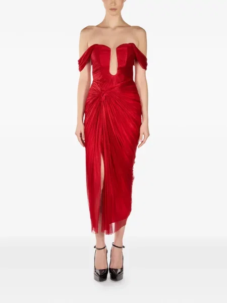 Rochie midi Araftu până la genunchi de costum roșu