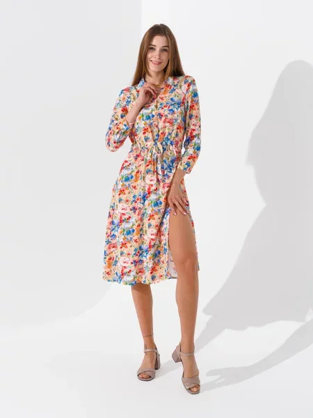 LAWA Сукня міді Молочний 