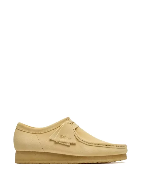 Ghete desert Clarks Originals cu șireturi din dantelă galben