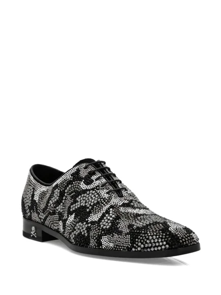 Кожени ниски обувки Philipp Plein черно
