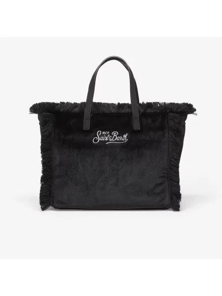 Kabelka Saint Barth Colette Velvet N Bag Black Universal černá
