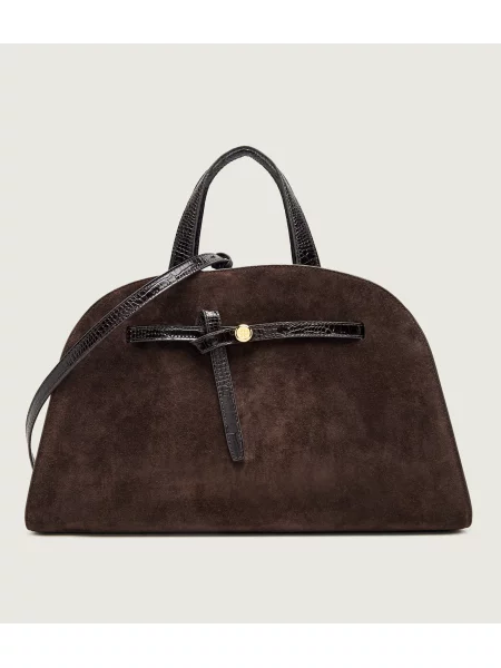 TORY BURCH Shopper táska Romy | hasított bőr barna