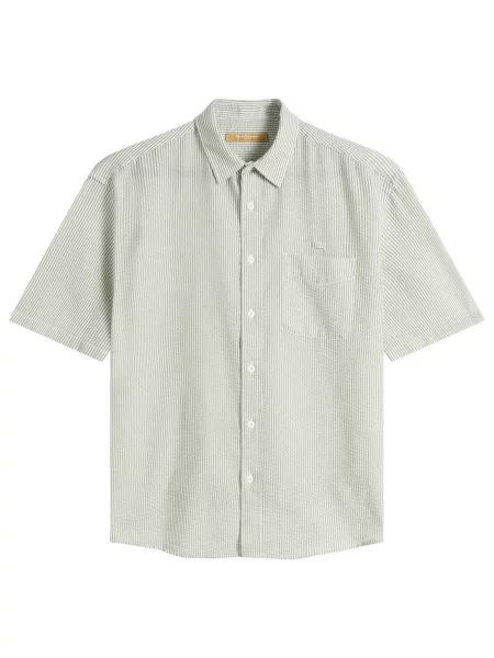 Koszula w paski Frizmworks w paski z krótkim rękawem zielona