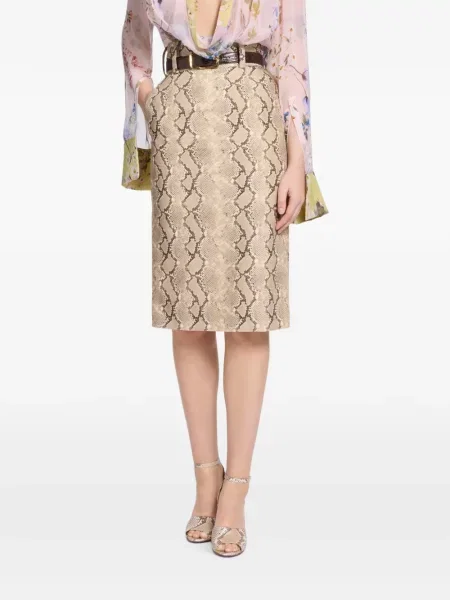 Fustă midi Elie Saab cu imagine