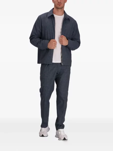 Pantaloni Paul Smith plisate albastru