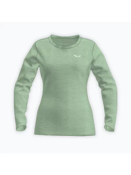 Tricou cu mânecă lungă Salewa melange de drumeție verde