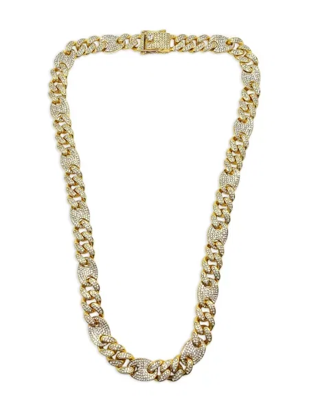 Colier Jennifer Gibson Jewellery de cristal auriu