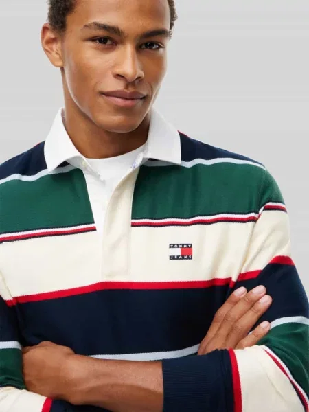 Koszulka polo z naszywką z logo z czystej bawełny Tommy Jeans
