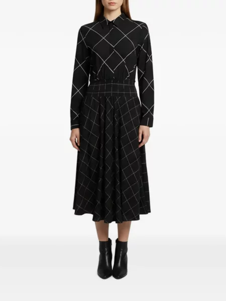Rochie midi Maje asimetrică negru