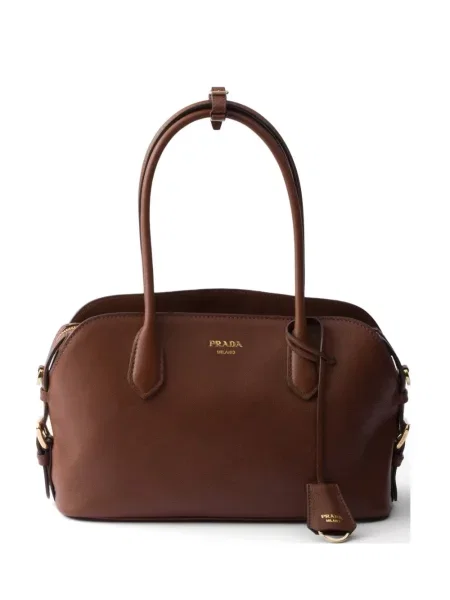Geantă shopper Prada din piele maro