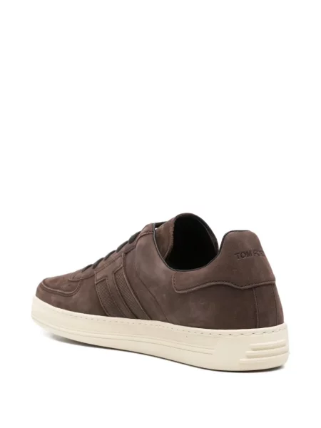 Sneakerși Tom Ford din piele maro