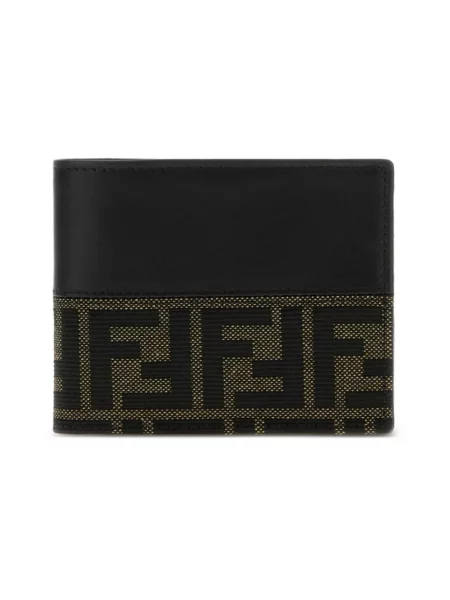 Portfel Fendi żakardowy czarny