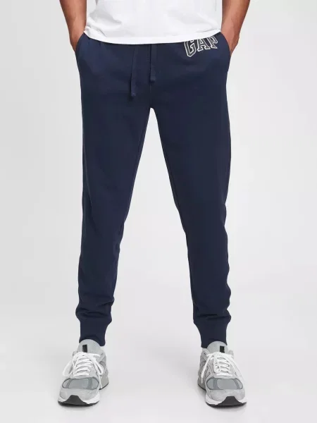 Pantaloni de jogging Gap cu autograf albastru