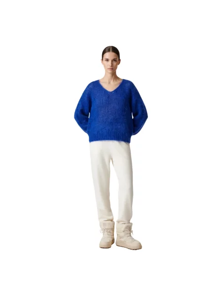 Sweter Americandreams wełniany niebieski