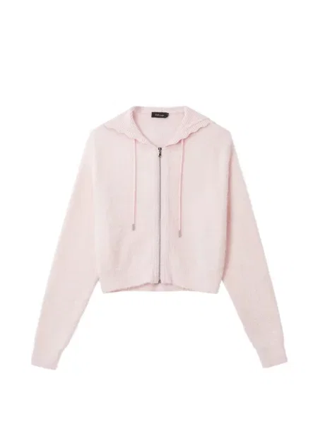 Cardigan Tout A Coup cu glugă roz
