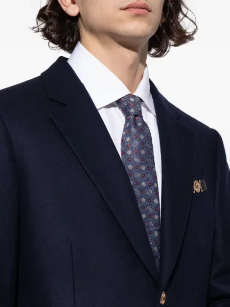 Cravată Etro cu model paisley albastru