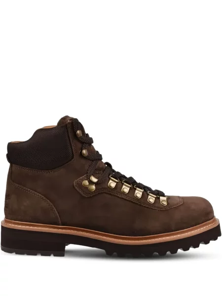 Kožené slip on tenisky Polo Ralph Lauren hnědé