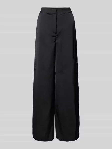 Spodnie materiałowe z wpuszczanymi w stylu francuskim Calvin Klein Womenswear czarne