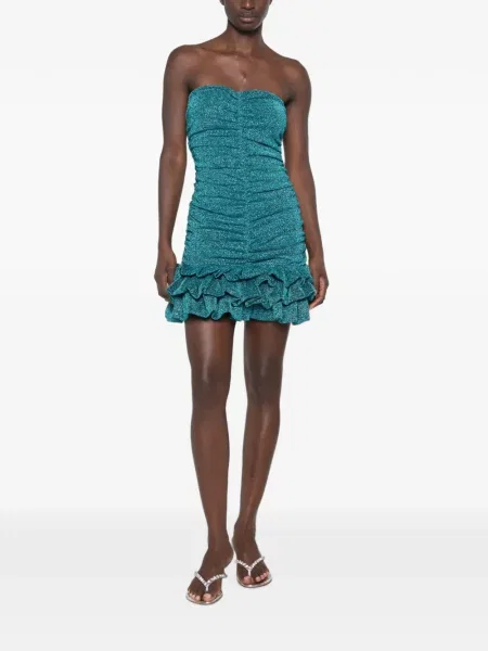 Rochie mini Amen cu volane albastru