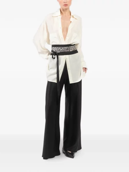 Pasek Ibrigu z wzorem paisley czarny