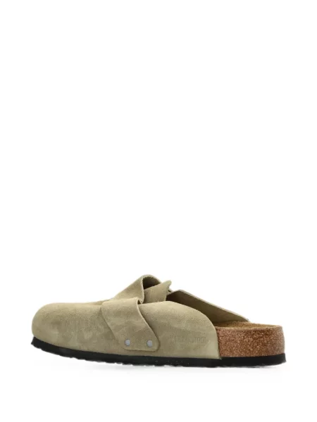 Zomšinės dirželis mulės Birkenstock žalia