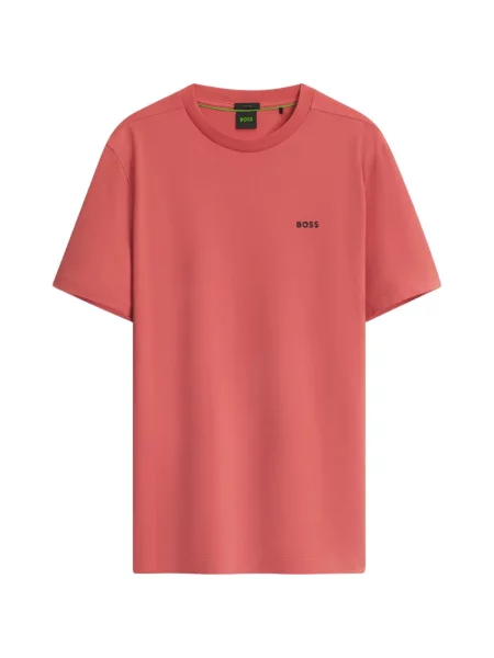 Tricou Boss cu imagine cu decolteu rotund roșu
