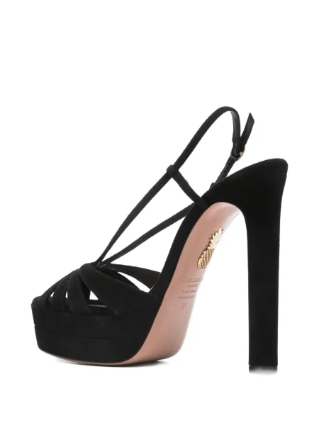 Sandale Aquazzura din piele de căprioară negru