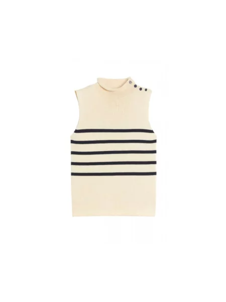 Dzianinowy sweter Weekend Max Mara beżowy