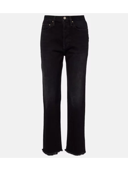 Proste jeansy Toteme z przetarciami czarne