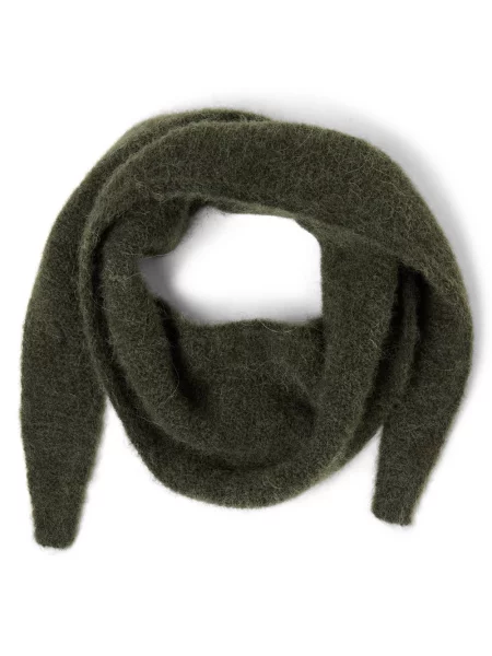 Samsøe Samsøe szalik z dzianiny z zawartością alpaki i merynosów Sanor Kobiety Wełna merino ONE SIZE zielony