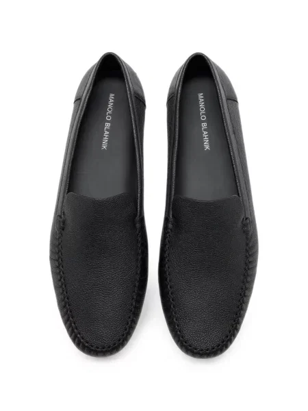 Pantofi loafer Manolo Blahnik din piele negru