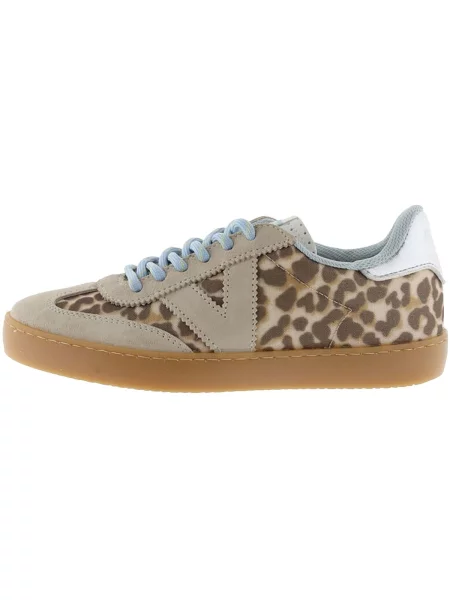 Pantofi Victoria cu imagine cu imprimeu animal print bej