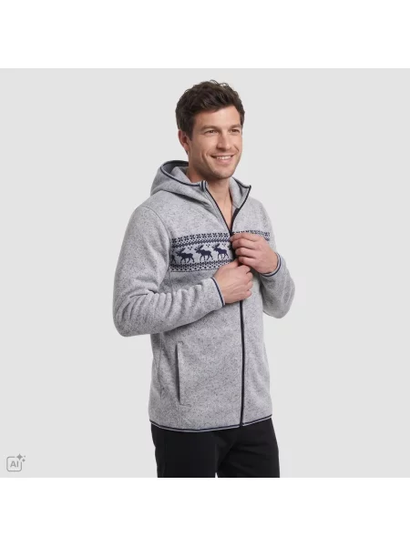 Bluza polarowa z kapturem Alpine Pro Nores szara