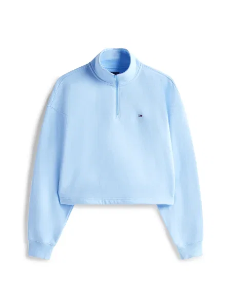 Tommy Jeans bluză uni albastru