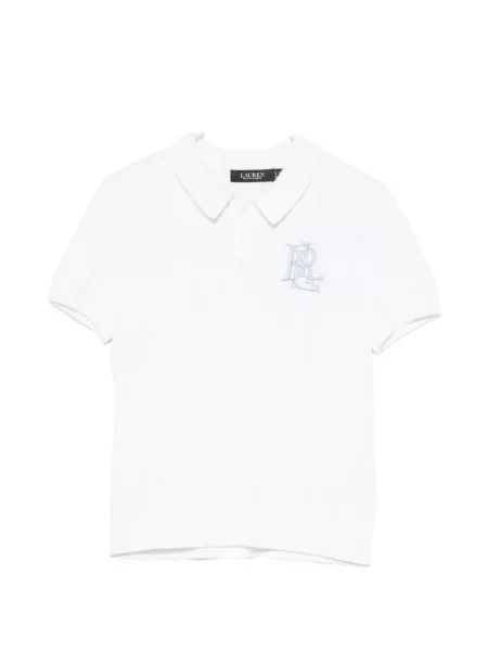 Πλεκτό polo Lauren Ralph Lauren λευκό