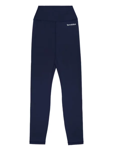 Pantaloni Sporty & Rich cu talie înaltă albastru
