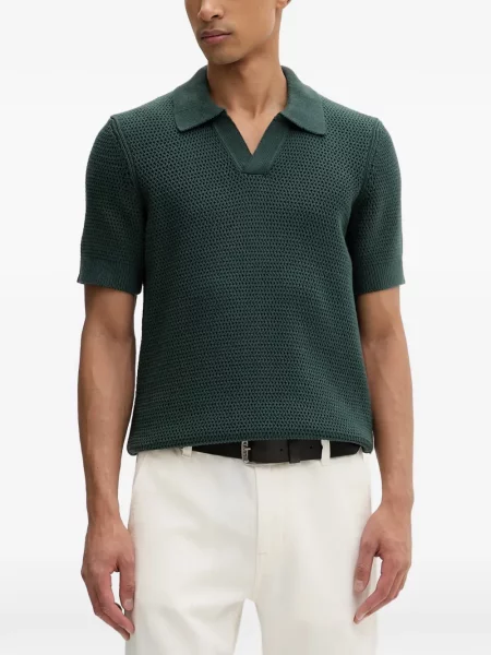 Tricou polo Marc O'polo tricotate verde