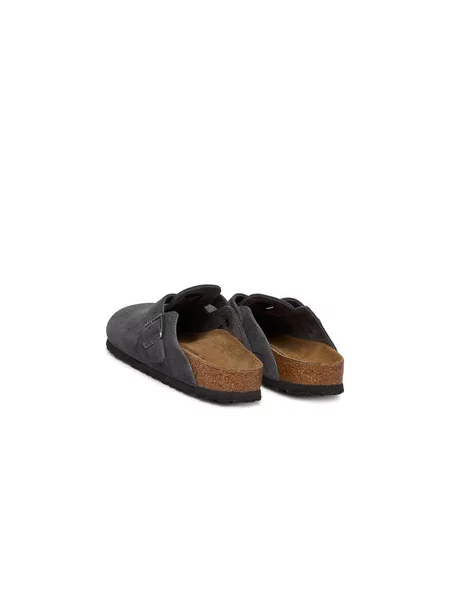 Semišové pantofle Birkenstock šedé